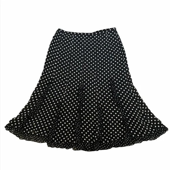 LOFT black and white polka dot skirt - Picture 1 of 4